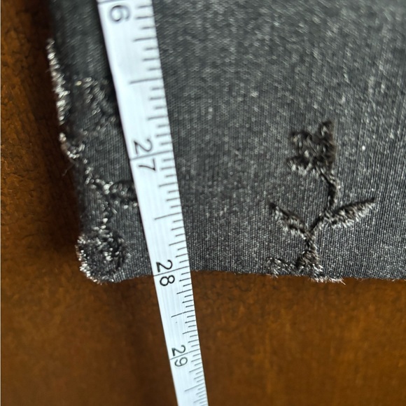 NWT Evolution sz1 black with velvet floral details and sm side slit on bottom - Picture 9 of 9